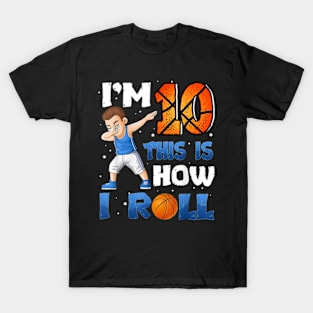 10th Birthday Boy Basketball Ten 10 Year Old T-Shirt